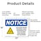 Signmission Cold Burn Hazard Cryogenic Liquid OSHA Notice Sign, Aluminum, 24in W x 18in L, 2PK OS-2PACK-NS-A-1824-L-10701 - alternate 6